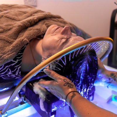 Lady having a Japanese Head Spa